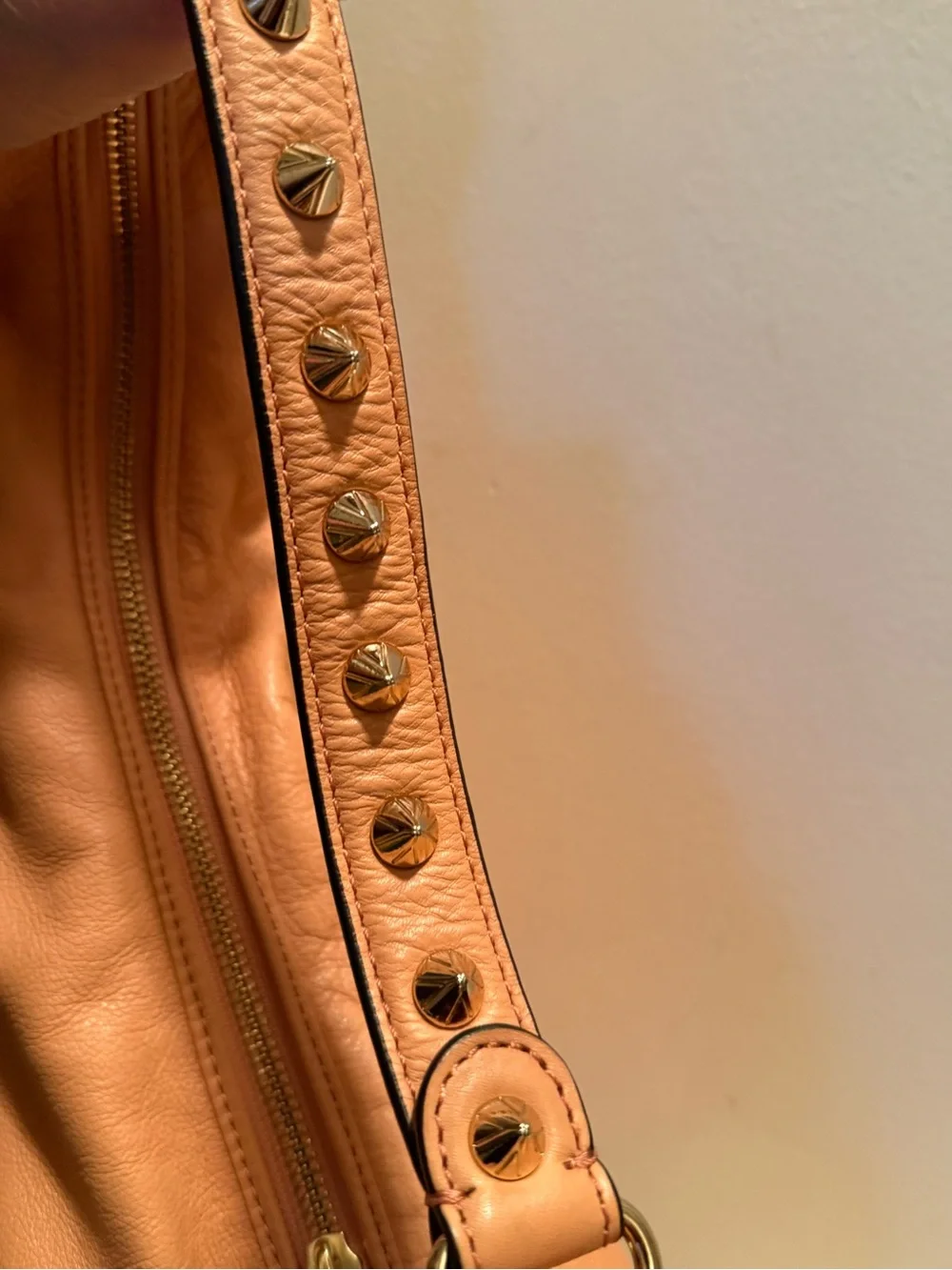 Rebecca Minkoff Bailey Hobo Shoulder Bag Purse in Biscut MSRP $425
